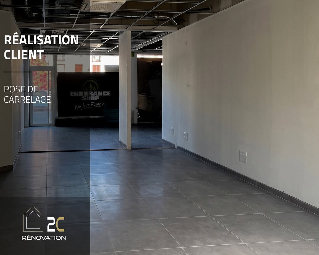 Réalisation client : pose de carrelage.
